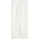 Weiße H&M Bundfaltenhosen für Damen Größe L 