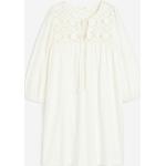 Weiße H&M Kurze Häkelkleider aus Jersey für Damen Größe L 