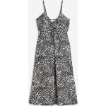Schwarze H&M Wadenlange | Midi V-Ausschnitt Frühlingskleider aus Jersey für Damen Größe 4 XL Große Größen 