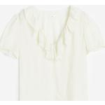 Weiße H&M V-Ausschnitt Blusen für Schwangere für Damen Größe XXL 