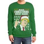 Grüne Weihnachtspullover & Christmas Sweater für Herren Größe L 