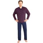 Marineblaue Gestreifte HAJO Homewear Hosen aus Baumwolle für Herren Größe XXL 2 Teile 