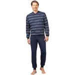 Marineblaue HAJO Herrenschlafanzüge & Herrenpyjamas aus Baumwolle maschinenwaschbar Größe XL 