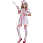 Weiße Meme / Theme Halloween Krankenschwester Kostüme aus Polyester für Damen Größe XL 