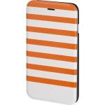 Hama "Stripes" Booklet Case for Apple iPhone 6/6s orange/white
