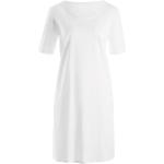 Weiße Kurzärmelige Hanro Damennachthemden aus Jersey Größe L 