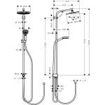 Hansgrohe Duschsystem Crometta S Showerpipe 240 EcoSmart Chrom/Weiß m. Umsteller