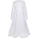 Weiße Kinderkleider aus Polyester für Mädchen Größe 140 