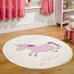 Pinke Happy Rugs Meme / Theme Einhorn Kinderteppiche 133 cm Einhorn aus Kunstfaser 