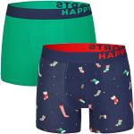 Happy Shorts 2 Pants Jersey Trunk Herren Boxershorts Boxer Motiv Geschenk Weihnachten, Grösse:S, Präzise Farbe:Design 1
