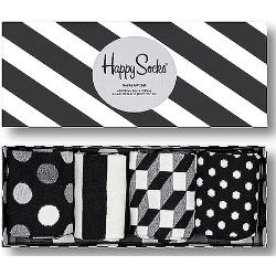 HAPPY SOCKS Herren Geschenkbox Socken BLACK & WHITE 4-er Pkg. black schwarz | 36-40