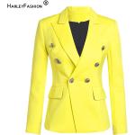Gelbe Streetwear Herbstjacken Zitronen für Damen Größe 3 XL 