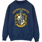 Harry Potter, Damen, Pullover, Womens/Ladies Hufflepuff Cotton Sweatshirt, Blau, (XXL)