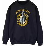 Harry Potter, Damen, Pullover, Womens/Ladies Hufflepuff Cotton Sweatshirt, Schwarz, (XXL)