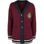 Dunkelrote Harry Potter Hogwarts Kragenlose Jacken aus Polyacryl für Damen Größe L 