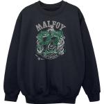 Schwarze Langärmelige Harry Potter Slytherin Kindersweatshirts aus Jersey für Mädchen Größe 128 