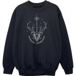 Schwarze Langärmelige Harry Potter Kindersweatshirts aus Jersey für Mädchen Größe 128 