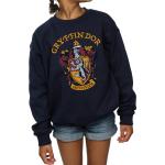 Blaue Langärmelige Harry Potter Gryffindor Kindersweatshirts aus Jersey für Mädchen Größe 146 