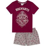 Rote Kurzärmelige Harry Potter Kinderpyjamas & Kinderschlafanzüge aus Baumwolle für Mädchen Größe 146 