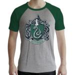 Graue Harry Potter Slytherin T-Shirts aus Baumwolle 
