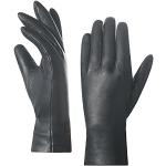 Schwarze Gefütterte Handschuhe Länder aus Leder für Damen Größe XL 