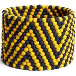 Gelbe Hay Beads aus Wolle 