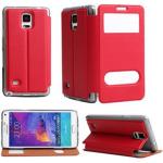 Rote Samsung Hüllen Art: Flip Cases aus Kunststoff mit Sichtfenster 