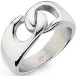 Silberne Hechter Paris Ringe mit Stein aus Edelstahl für Damen 60mm 