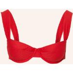 Reduzierte Rote Heidi Push Up Bikinis aus Elastan für Damen Größe XS 