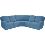 Hellblaue Moderne Sofaüberwürfe & Sofahussen aus Samt maschinenwaschbar 7 Teile 