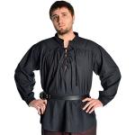 Schwarze Stehkragen Mittelalter Kostüme aus Baumwolle Größe M 
