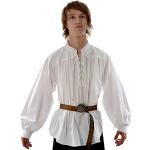 Weiße Stehkragen Mittelalter Kostüme aus Baumwolle Größe M 