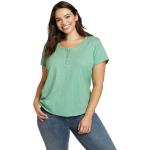 Blaue Eddie Bauer Nachhaltige Henley Shirts aus Baumwolle für Damen Größe XS 