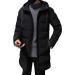 Schwarze Lange Trenchcoats aus Baumwolle für Herren Größe 4 XL Große Größen 