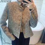 Graue Hahnentritt Vintage Damenjacken aus Tweed Größe XL 
