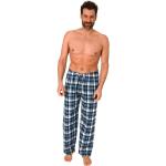 Blaue Elegante Normann Pyjamahosen & Schlafhosen aus Flanell trocknergeeignet für Herren 