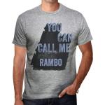 Herren Grafik T-Shirt Du kannst mich Rambo nennen – You Can Call Me Rambo – Öko-Verantwortlich Vintage Jahrgang Kurzarm Lustige Druck Geburtstag