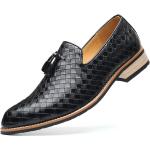 Schwarze Klassische Oxford Schuhe aus Kunstleder für Herren 