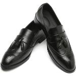 Schwarze Vintage Brogues Schuhe für Herren 