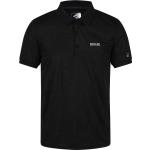 Schwarze Melierte Klassische Regatta Herrenpoloshirts & Herrenpolohemden aus Jersey Größe 5 XL Große Größen 