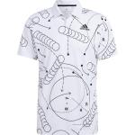 Weiße adidas Graphic T-Shirts aus Polyester für Herren Größe M 