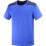 Blaue Color Blocking Salomon Essential T-Shirts für Herren Größe XL 