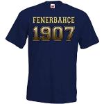 Herren T-Shirt Shirt Fenerbahce Istanbul, Navyblau, L