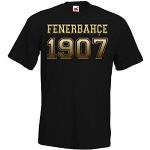 Herren T-Shirt Shirt Fenerbahce Istanbul, Schwarz, L