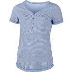 Blaue High Colorado V-Ausschnitt Henley Shirts aus Baumwolle für Damen Größe M 