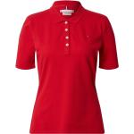 Rote Kurzärmelige Tommy Hilfiger Bio Kurzarm Poloshirts aus Elastan für Damen Größe S 