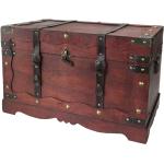 Braune Vintage HMF Aufbewahrungsboxen Länder aus Holz abschließbar 