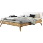 Braune Moderne Betten Landhausstil geölt aus Holz 140x200 cm 