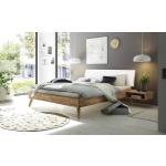 Braune Moderne Betten Landhausstil geölt aus Holz 200x200 cm 