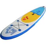 HOMCOM Aufblasbares Surfbrett, Surfboard, Stand Up Board mit Paddel, Rutschfest, Inkl. Ausrüstung, PVC, EVA, Weiß, 305 x 76 x 10 cm